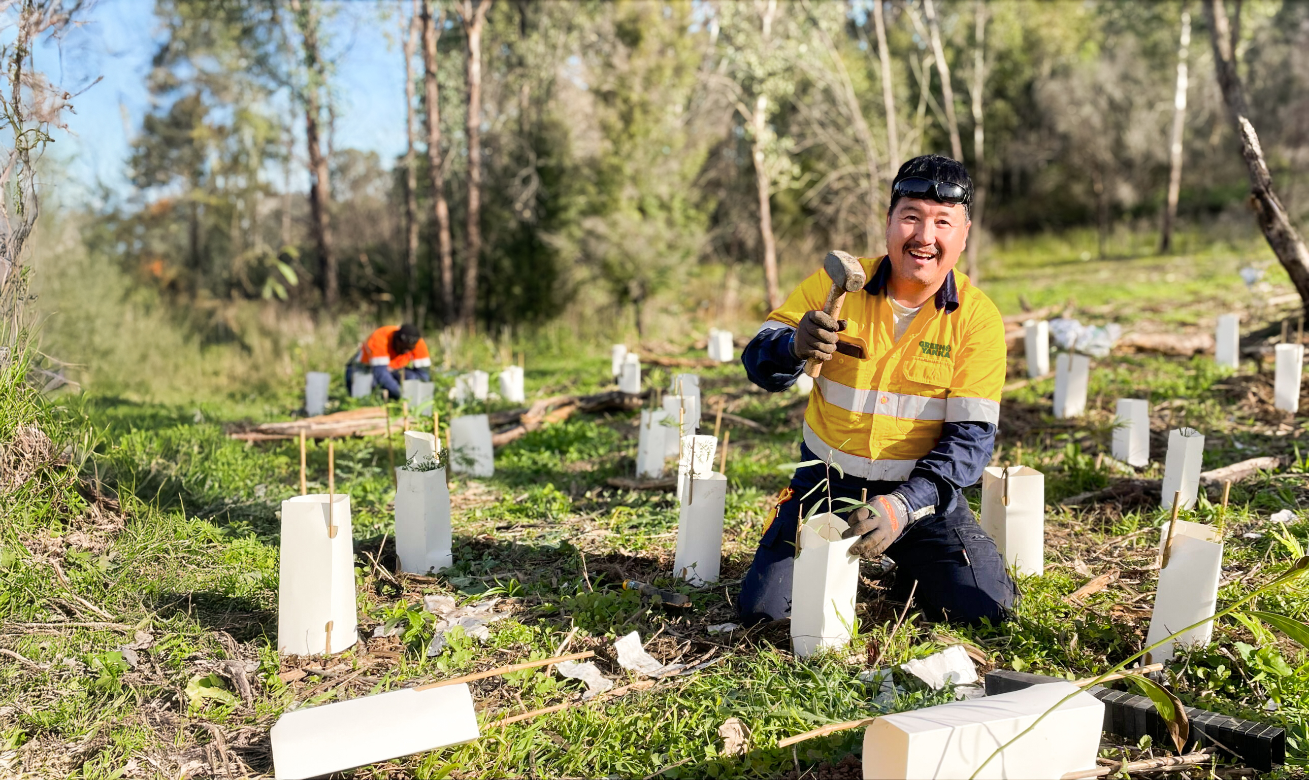 GreenYakka Young worker looking towards the viewer and smiling